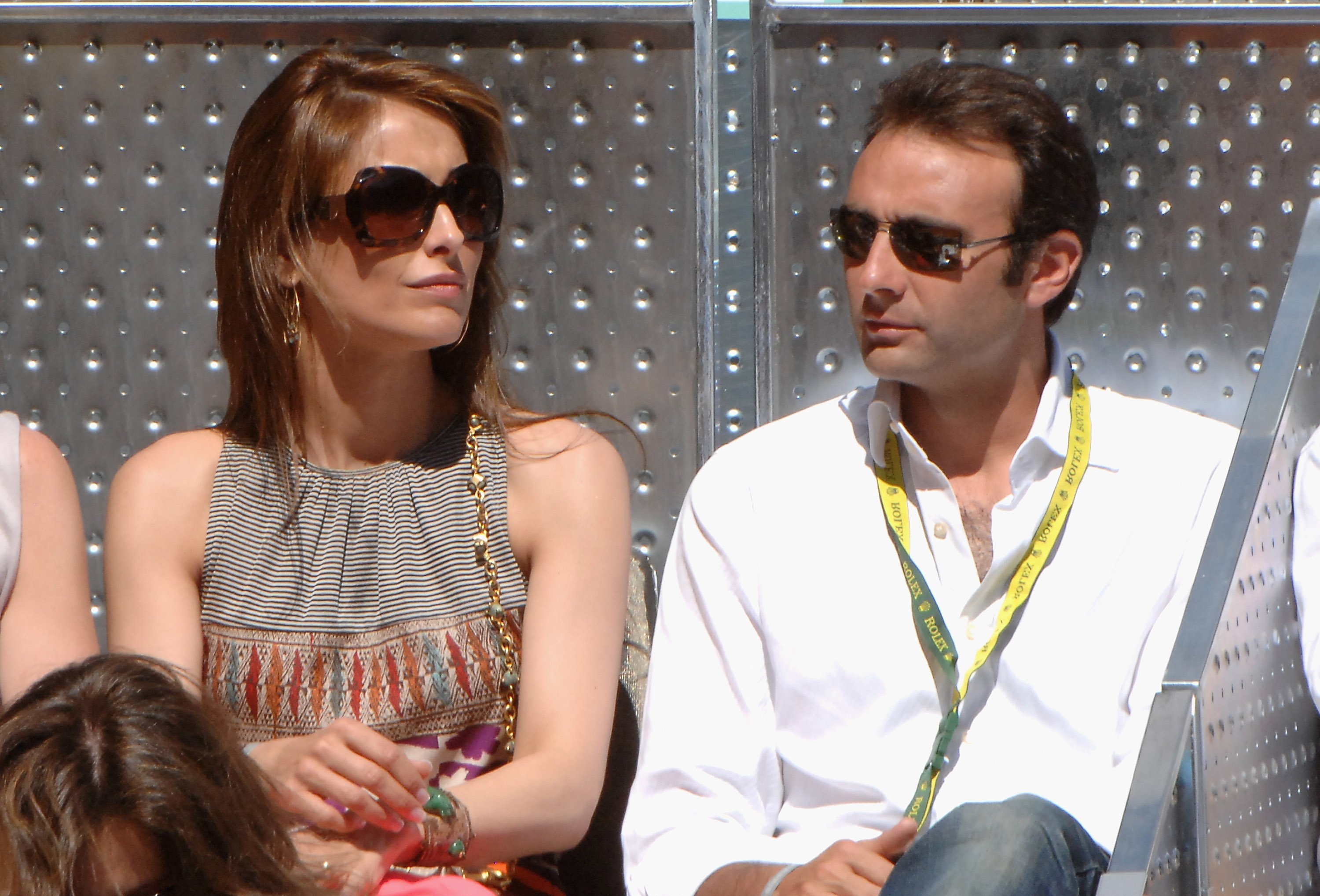 Paloma Cuevas y Enrique Ponce en la final del Abierto de Tenis de Madrid en mayo de 2009. | Foto: Getty Images