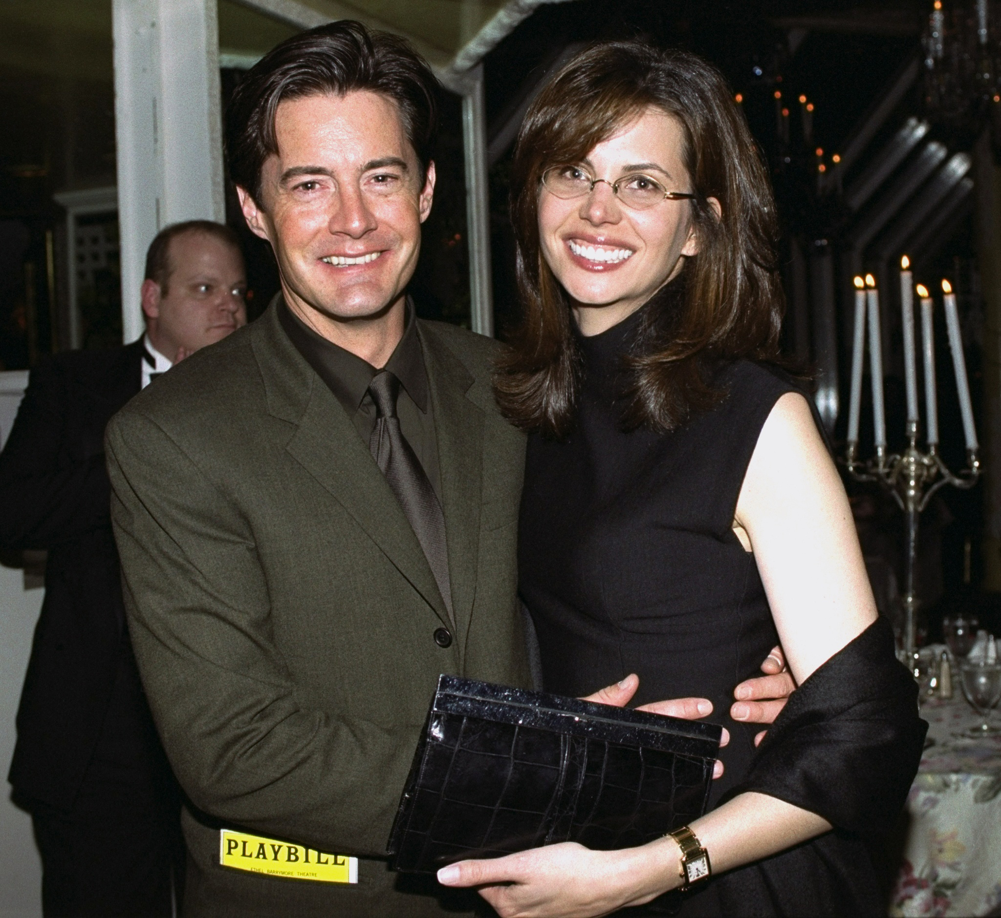 Kyle MacLachlan y Desiree Gruber en la fiesta de inauguración de la obra "The Real Thing". | Fuente: Getty Images