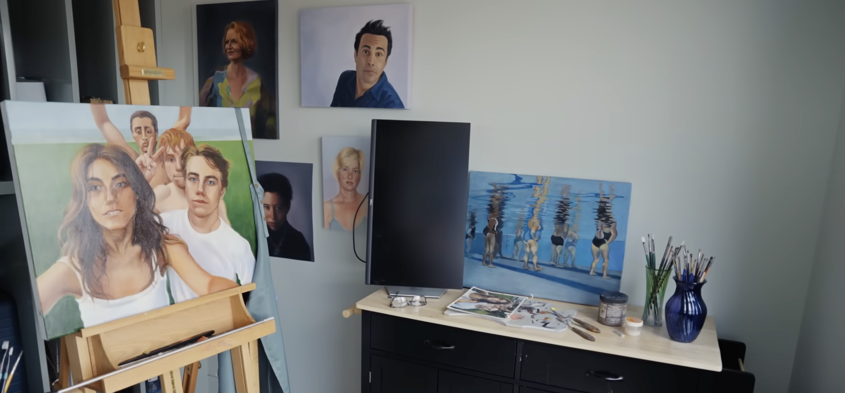 El estudio de la esposa de Christopher Meloni, Sherman Williams | Fuente: YouTube/Architectural Digest