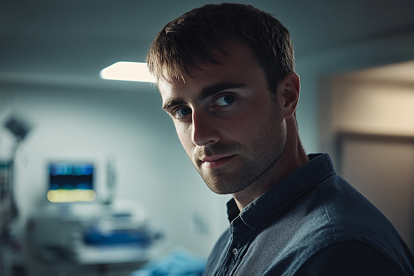 Un hombre de pie en una habitación de hospital | Fuente: Midjourney
