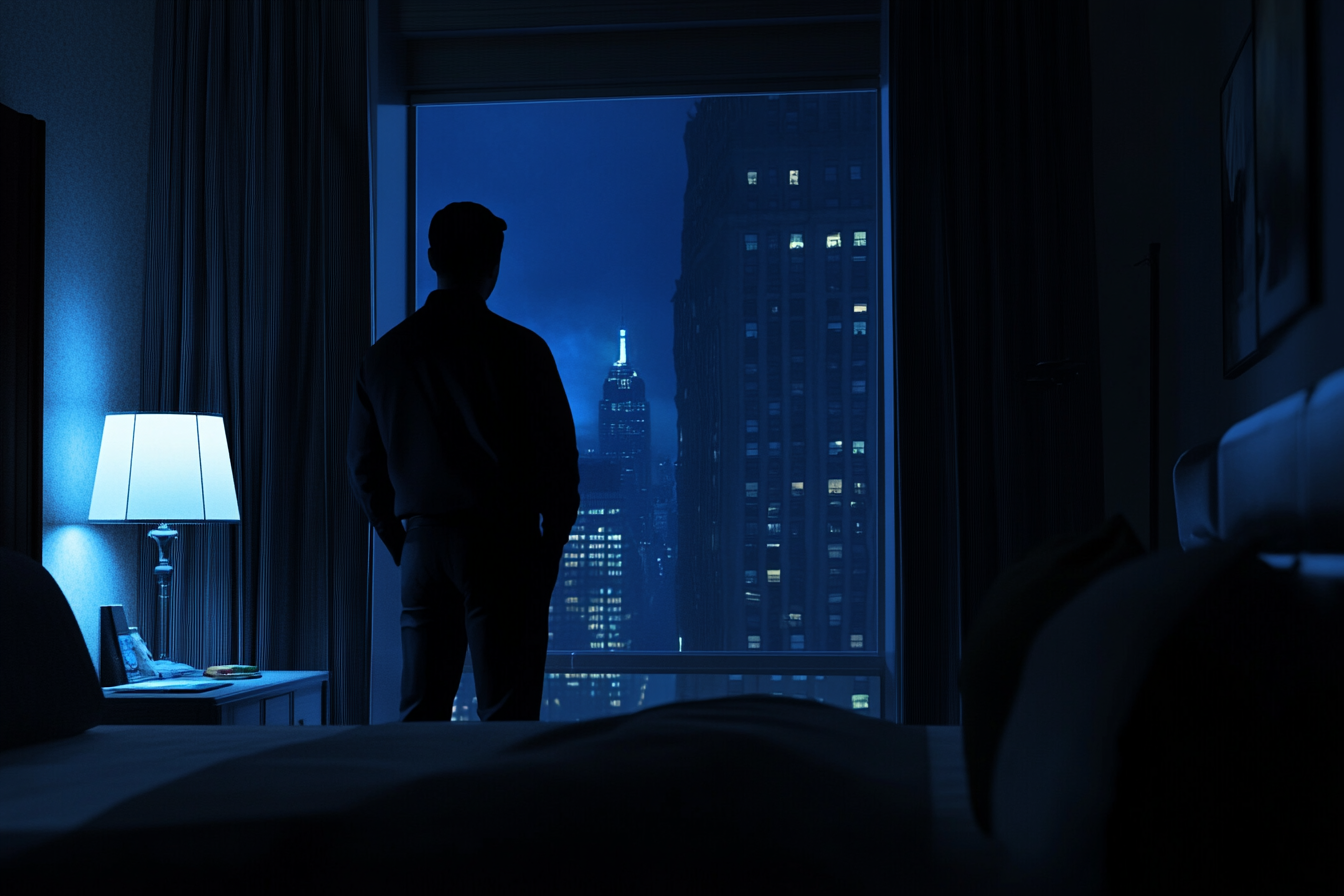 Un hombre junto a una ventana | Fuente: Midjourney