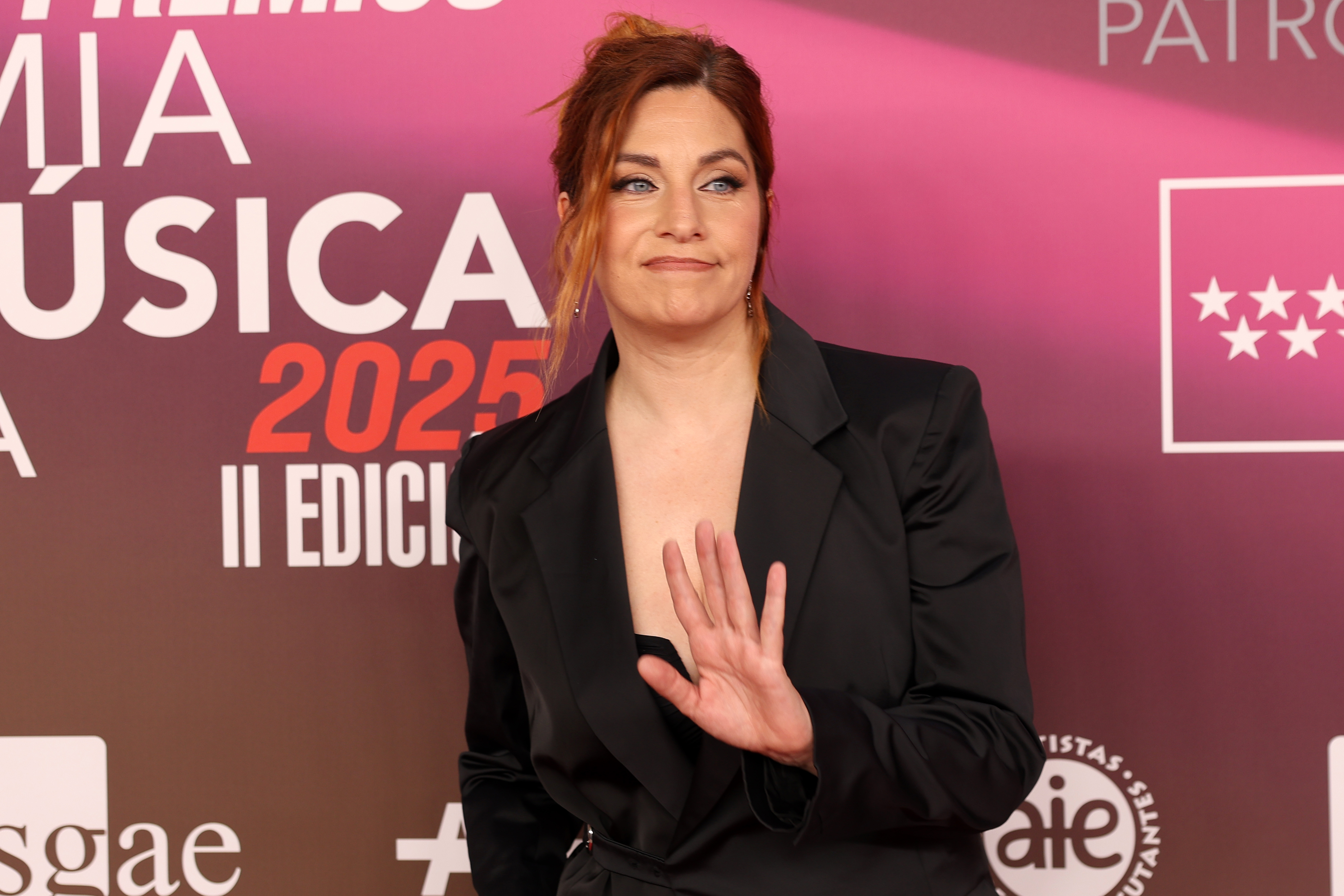 Leire Martínez durante la ceremonia de entrega de premios de la Academia Española de Música, celebrada en el Palacio Municipal de IFEMA el 4 de junio de 2025 en Madrid, España. | Fuente: Getty Images