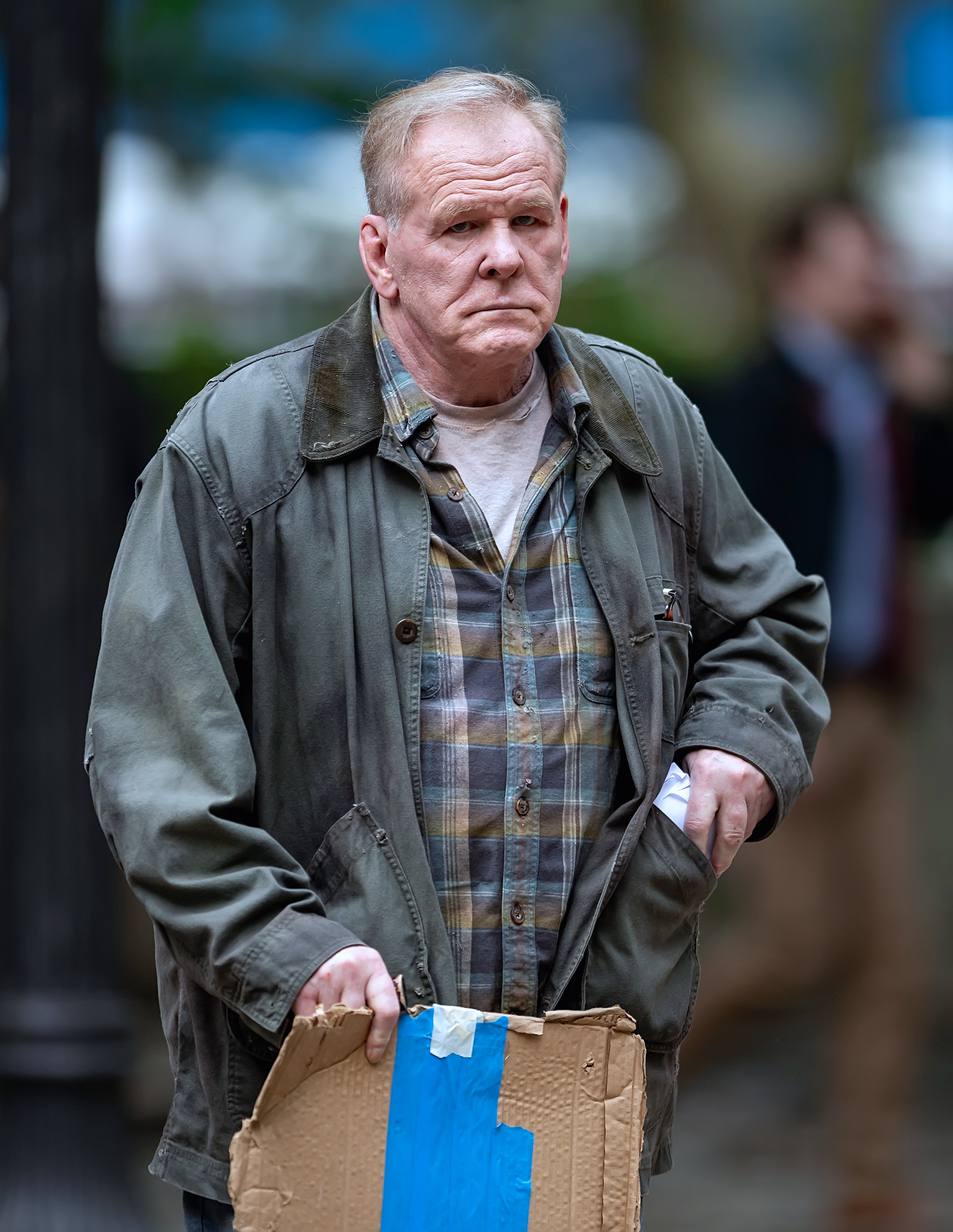 Nick Nolte fotografiado en el rodaje de la película "Rittenhouse" 2021 | Fuente: Getty Images