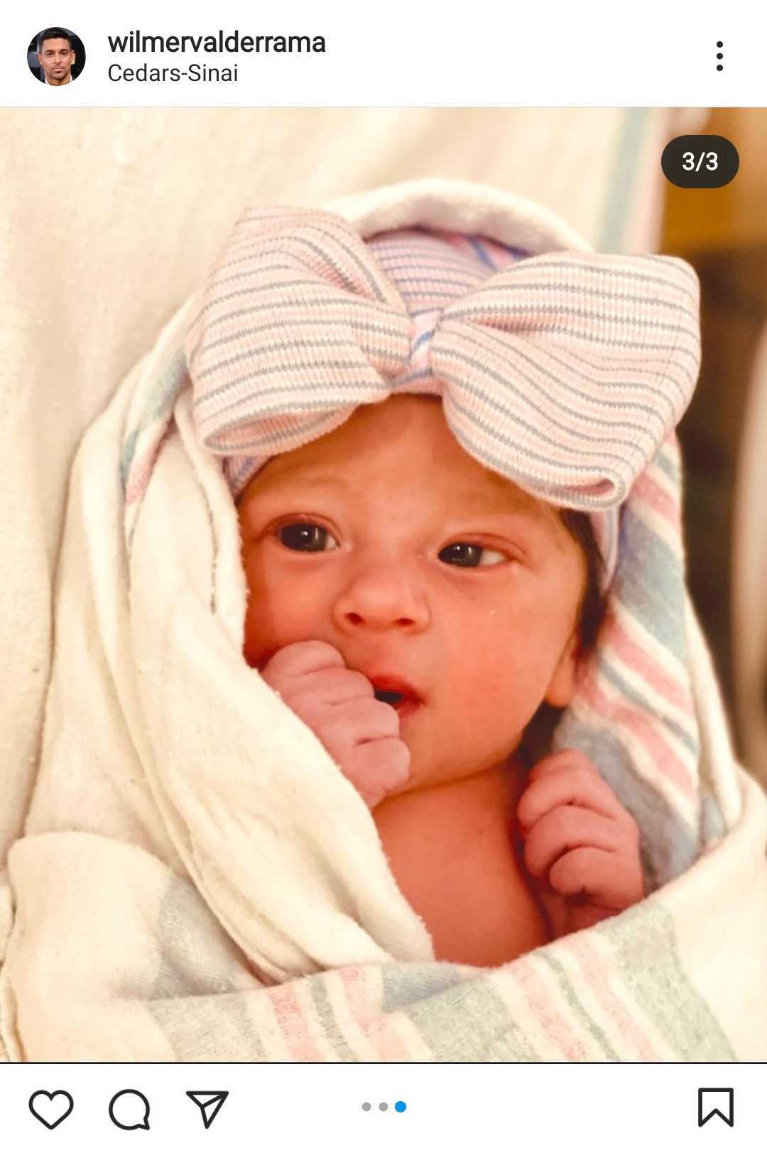 Primera foto de la hija recién nacida de Amanda Pacheco y Wilmer Valderrama | Foto: Captura de Instagram/wilmervalderrama.