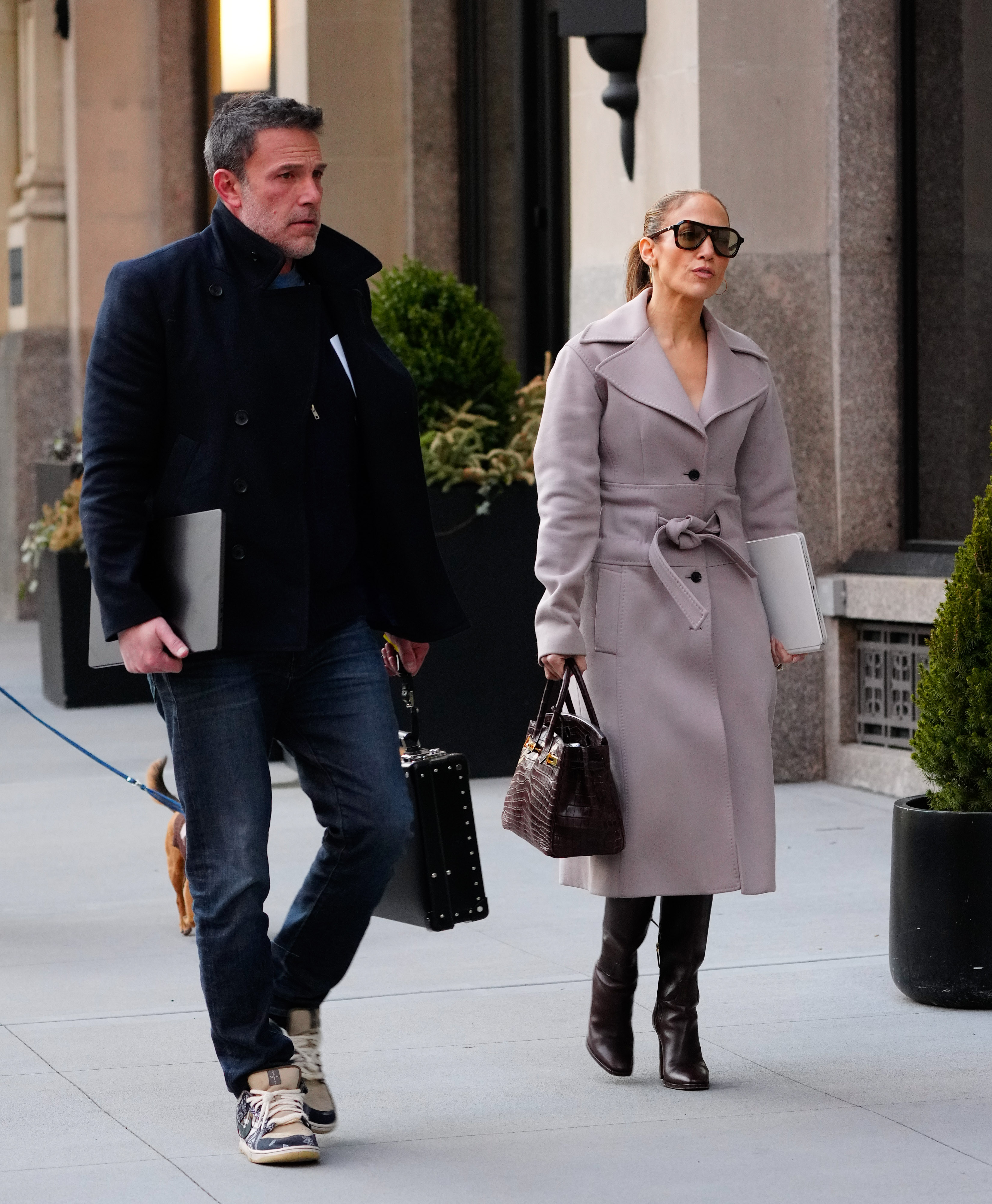 Ben Affleck y Jennifer Lopez vistos en Nueva York el 29 de marzo de 2024. | Fuente: Getty Images