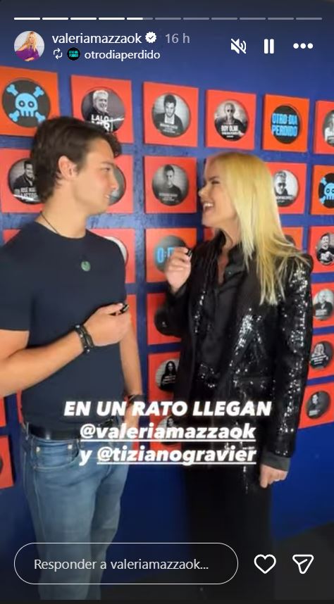 Valeria Mazza y su hijo se preparan para ingresar al estudio de "Otro día perdido" | Fuente: Instagram/valeriamazzaok