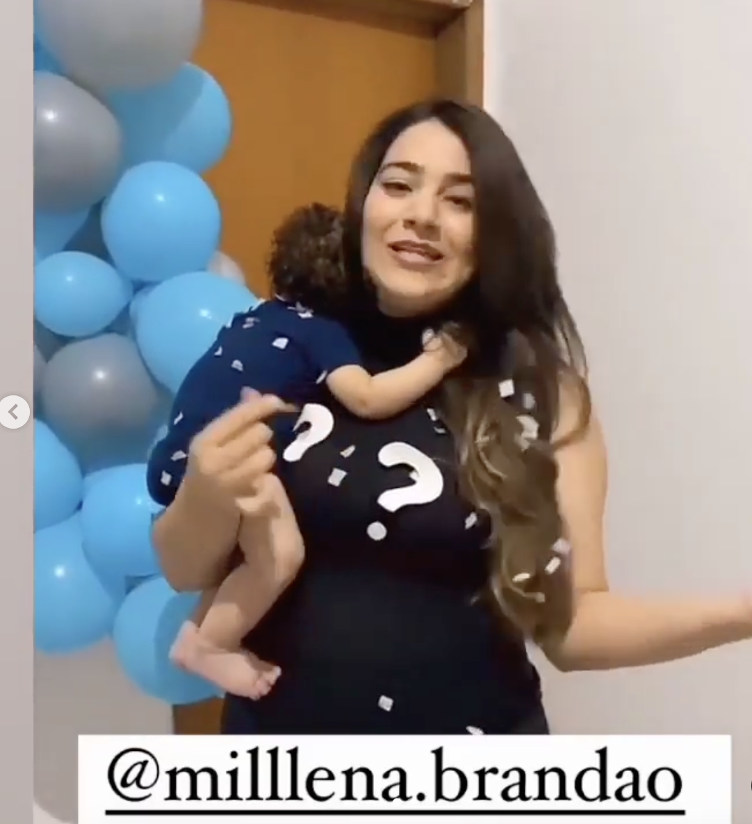 Millena Brandao en la fiesta de revelación de paternidad. | Foto: instagram.com/milllena.brandao/