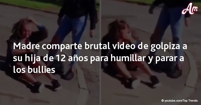 Madre comparte brutal video de golpiza a su hija de 12 años para humillar y parar a los bullies