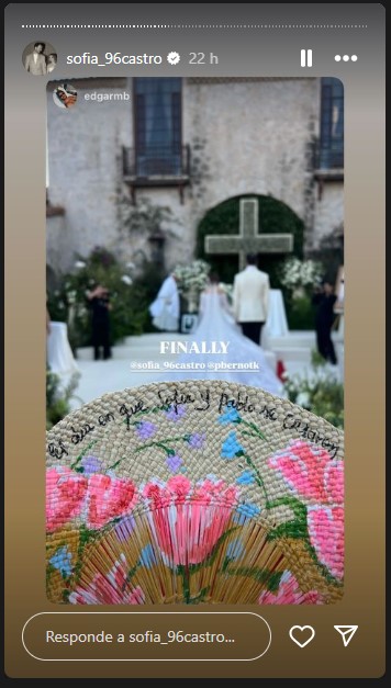 Souvenir de la boda de Sofía Castro. | Foto: Instagram/@sofia_96castro