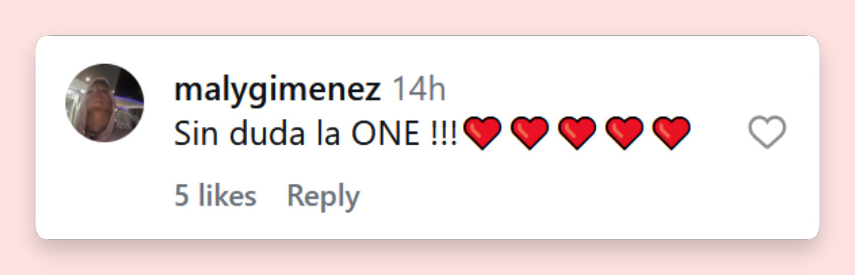 Comentario de una persona sobre Moria Casán en la gala de CARAS Moda | Fuente: Instagram/revistacaras