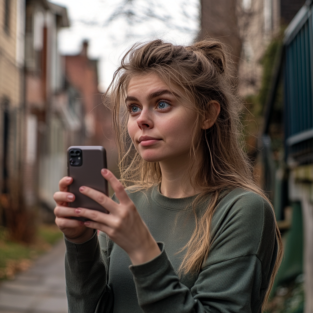 Una mujer haciendo fotos con su teléfono | Fuente: Midjourney