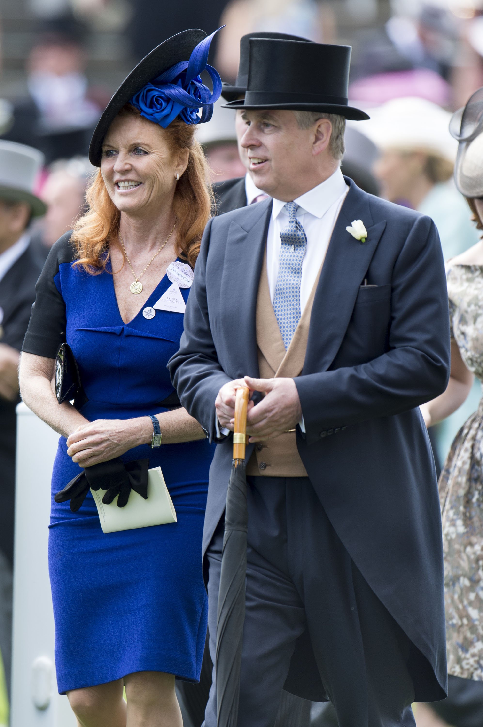 Sarah Ferguson y el príncipe Andrew en Ascot, Inglaterra, 2015. | Foto: Getty Images