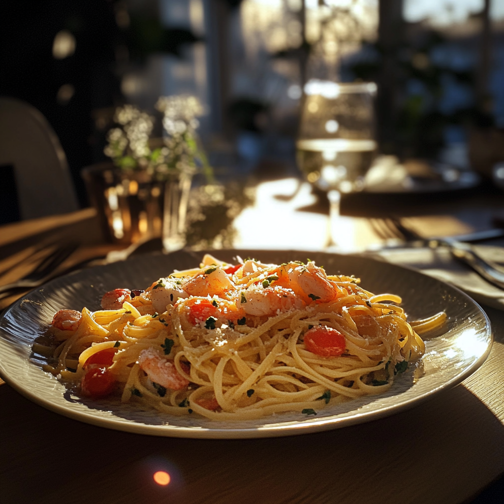 Un plato de pasta | Fuente: Midjourney