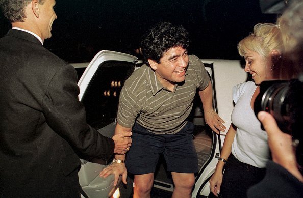 Diego Maradona y Claudia Villafañe. Fuente: Getty Images