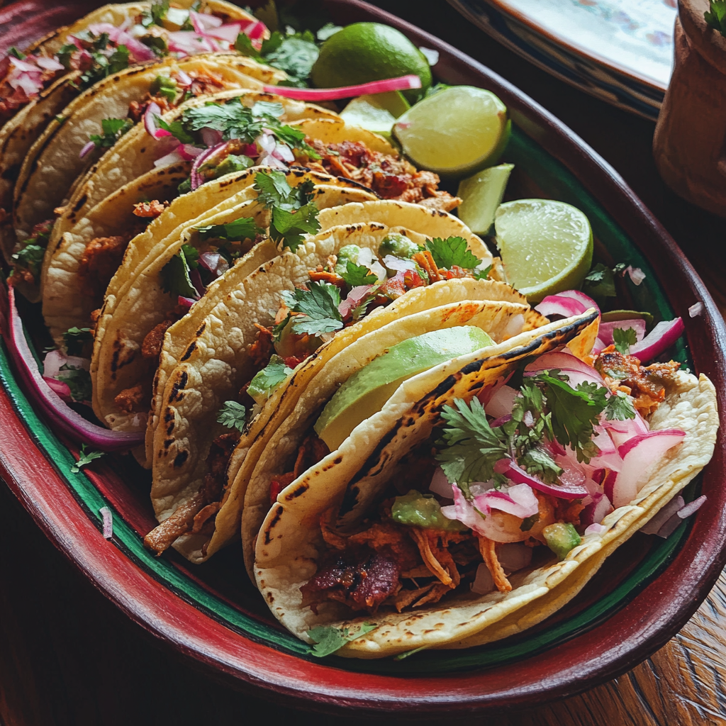 Una fuente de tacos caseros | Fuente: Midjourney