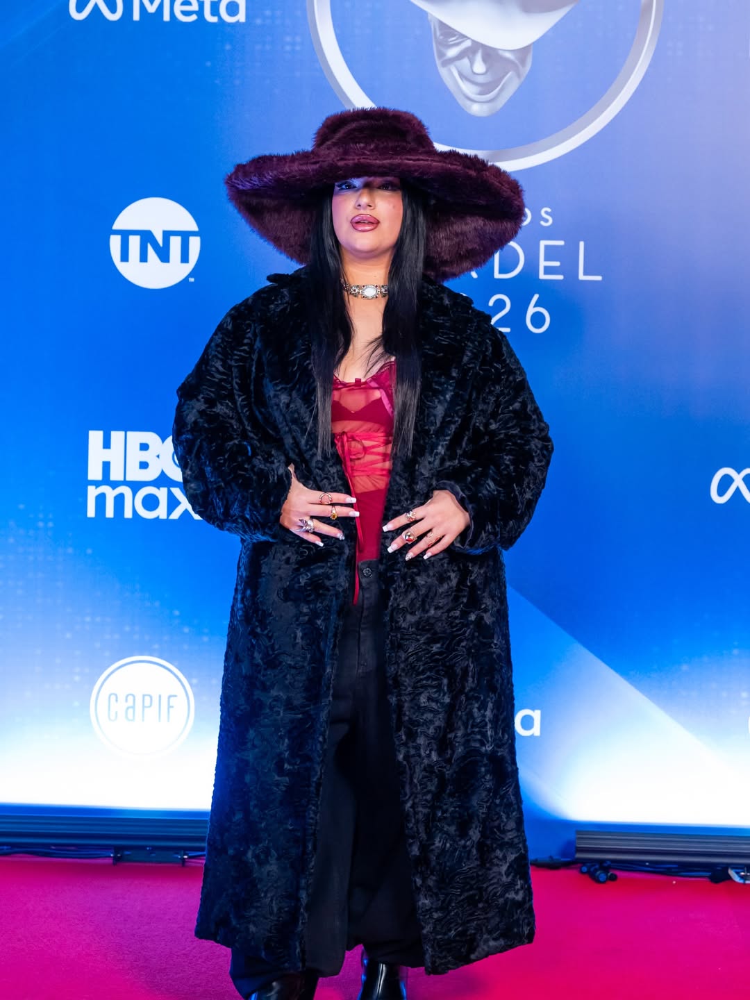 Luz Gaggi en la alfombra roja de los Premios Gardel 2026 | Fuente: Instagram/revistacaras