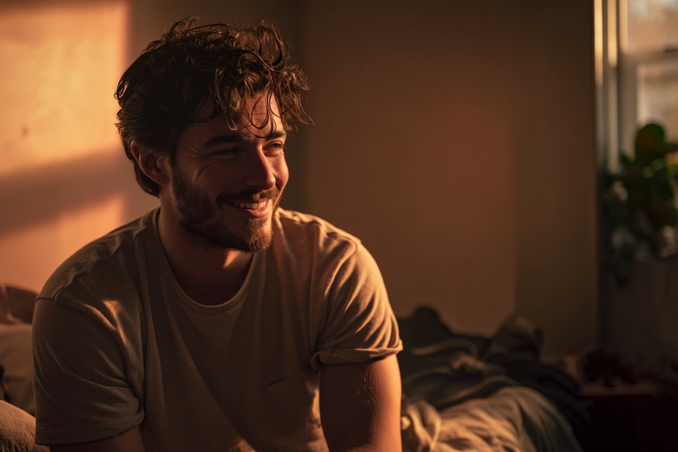 Un hombre sonriendo | Fuente: Midjourney