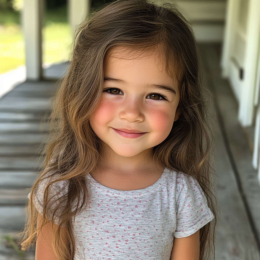 Una niña sonriente | Fuente: Midjourney
