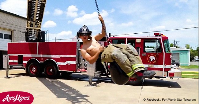  Guapos bomberos se roban el espectáculo con increíble doblaje musical