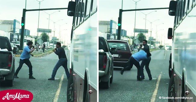 Conductores se van a los golpes en medio de calle transitada