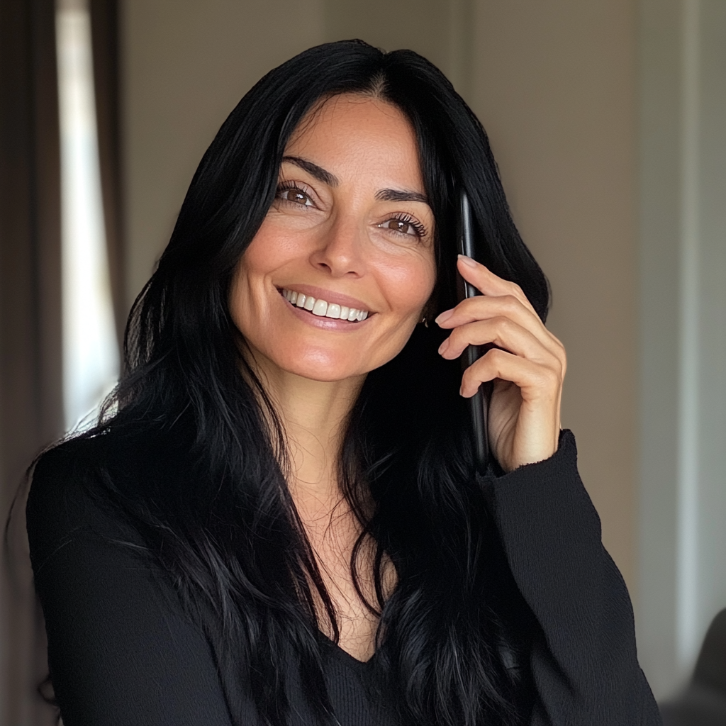 Una detective sonriente | Fuente: Midjourney