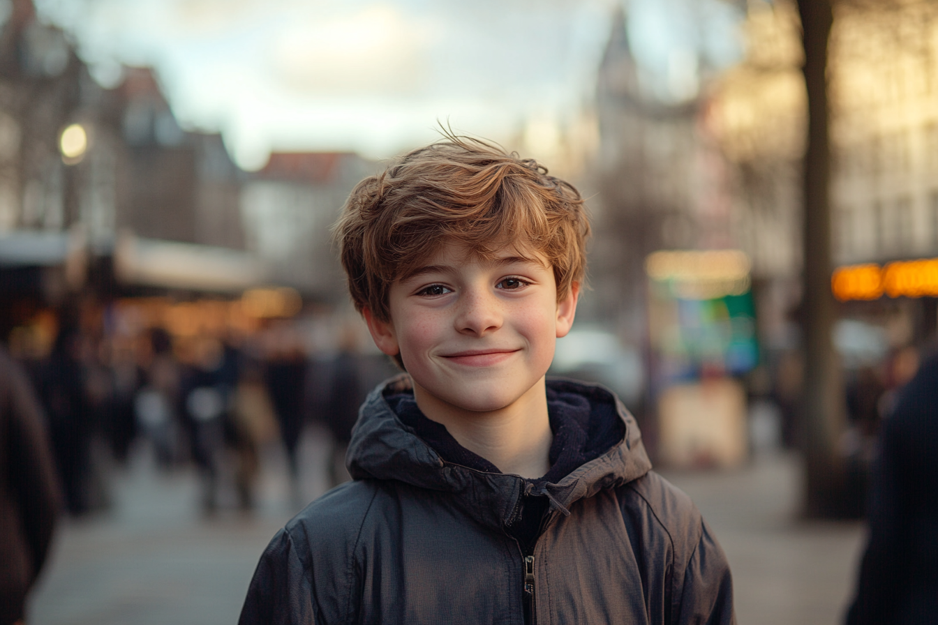 Un adolescente sonriendo tímidamente | Fuente: Midjourney