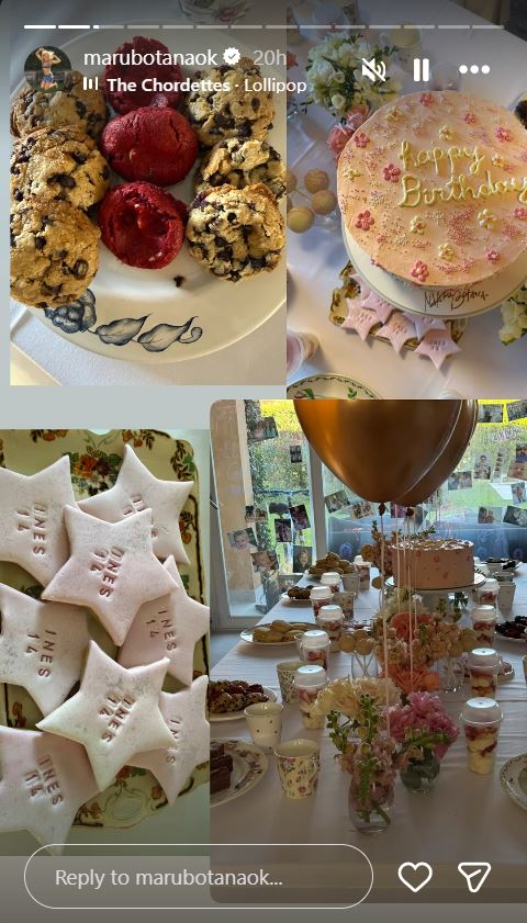 Detalle de la mesa dulce del cumple de María Inés, la hija de Maru Botana | Fuente: Instagram/marubotanaok