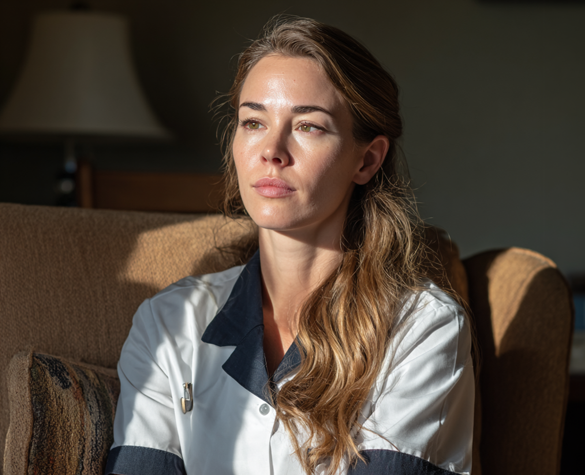 Una donna seduta in poltrona | Fonte: Midjourney