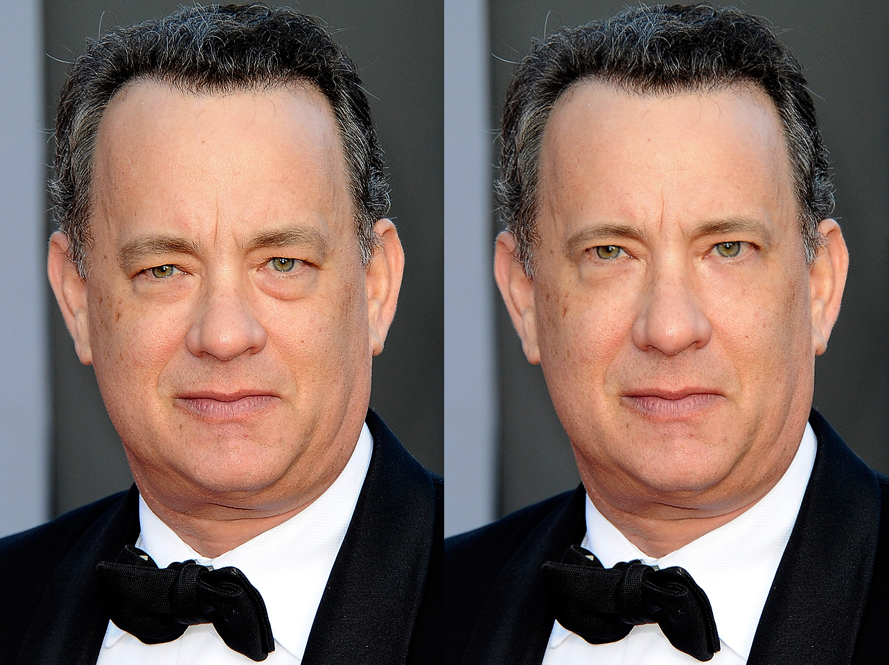 Tom Hanks frente a cómo se vería con la proporción áurea | Fuente: Getty Images