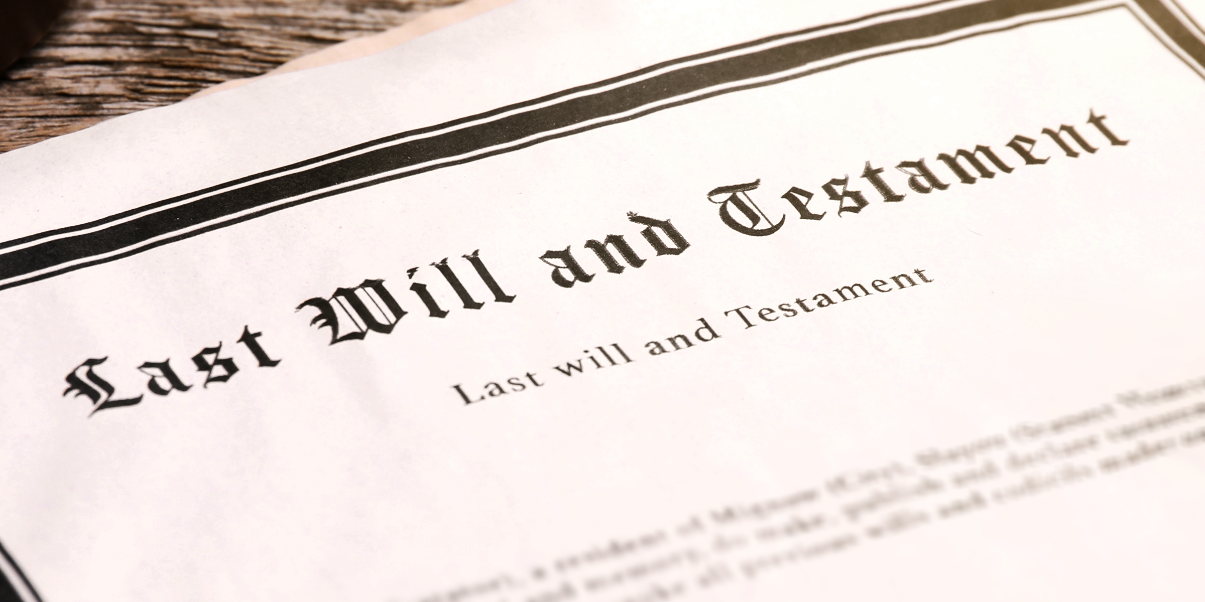 Un testamento | Fuente: Shutterstock