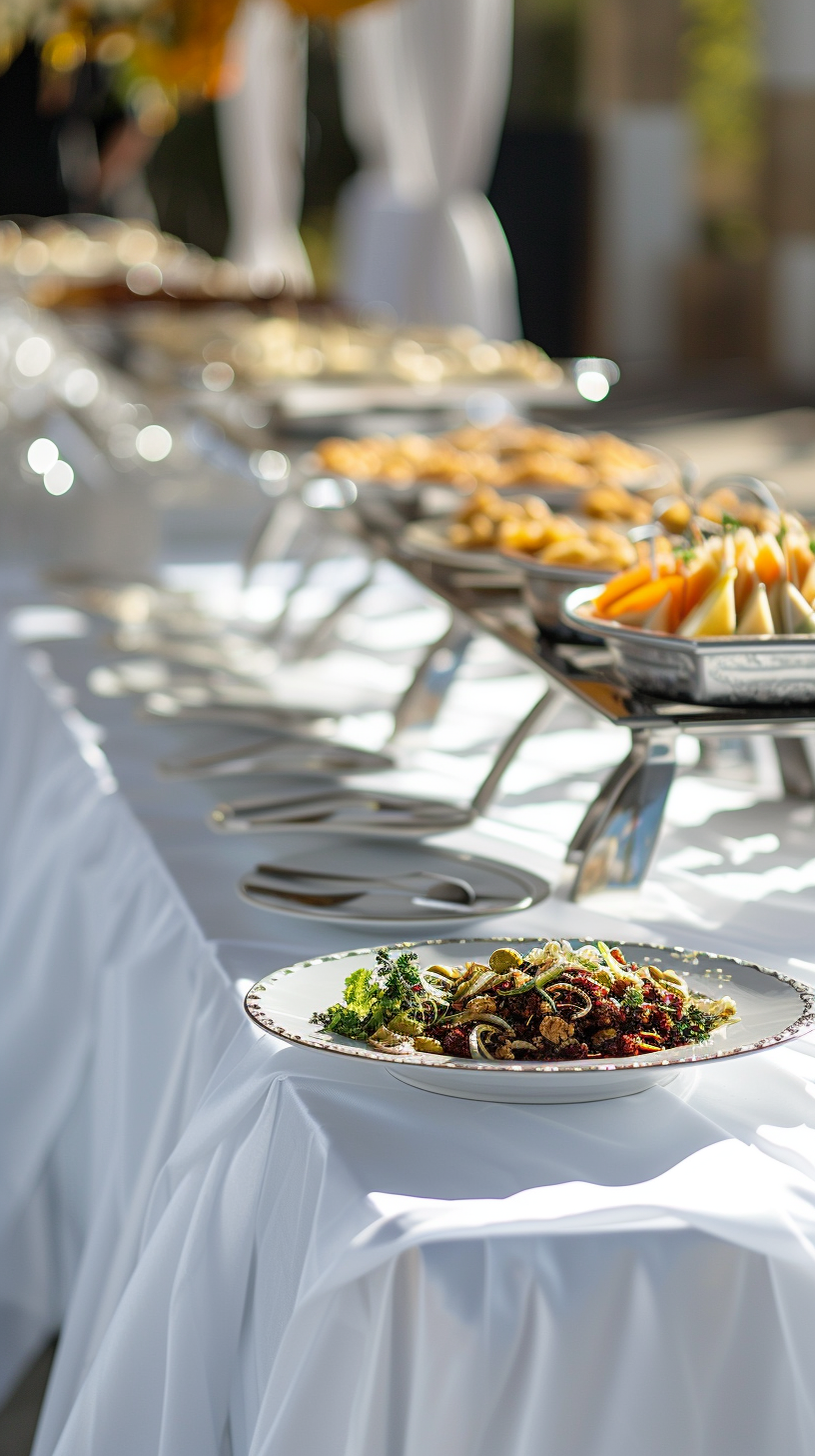 Un buffet de boda | Fuente: Midjourney