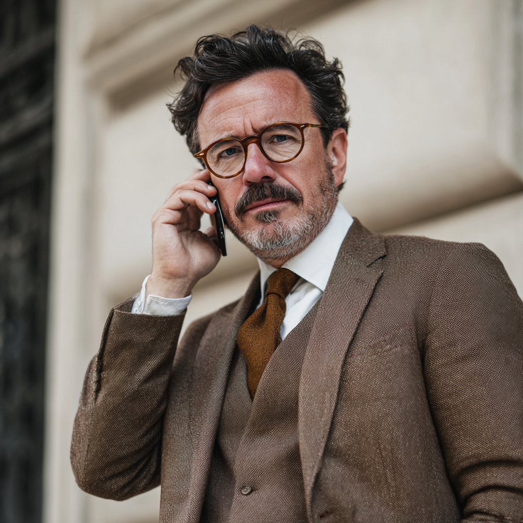 Un abogado hablando por teléfono | Fuente: Midjourney