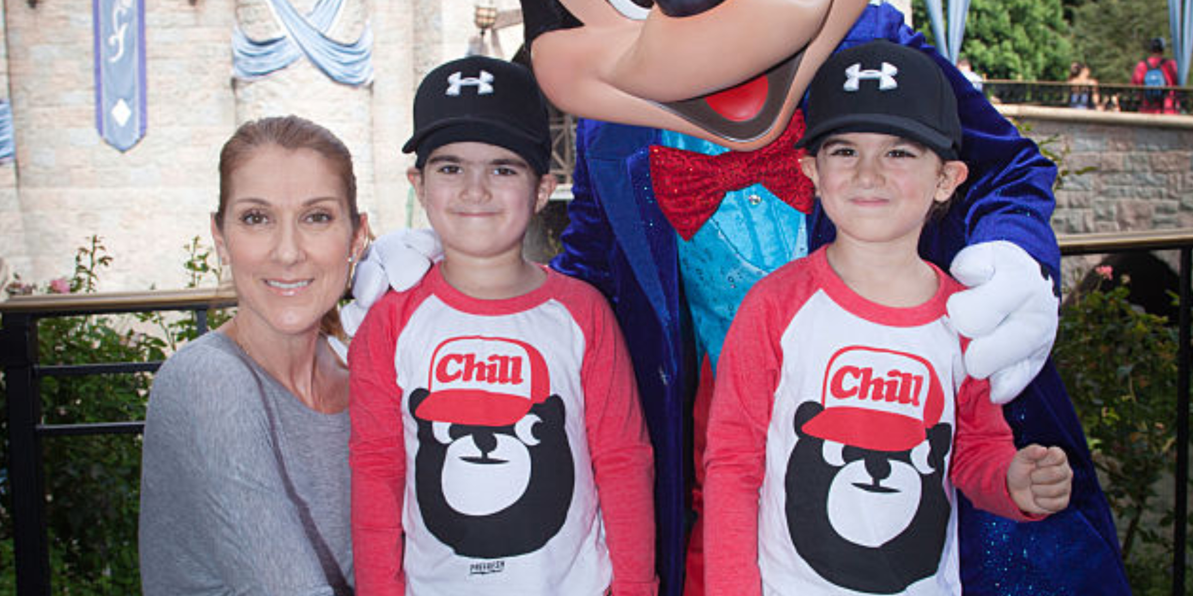 Céline Dion y sus gemelos Nelson y Eddy Angélil | Fuente: Getty Images