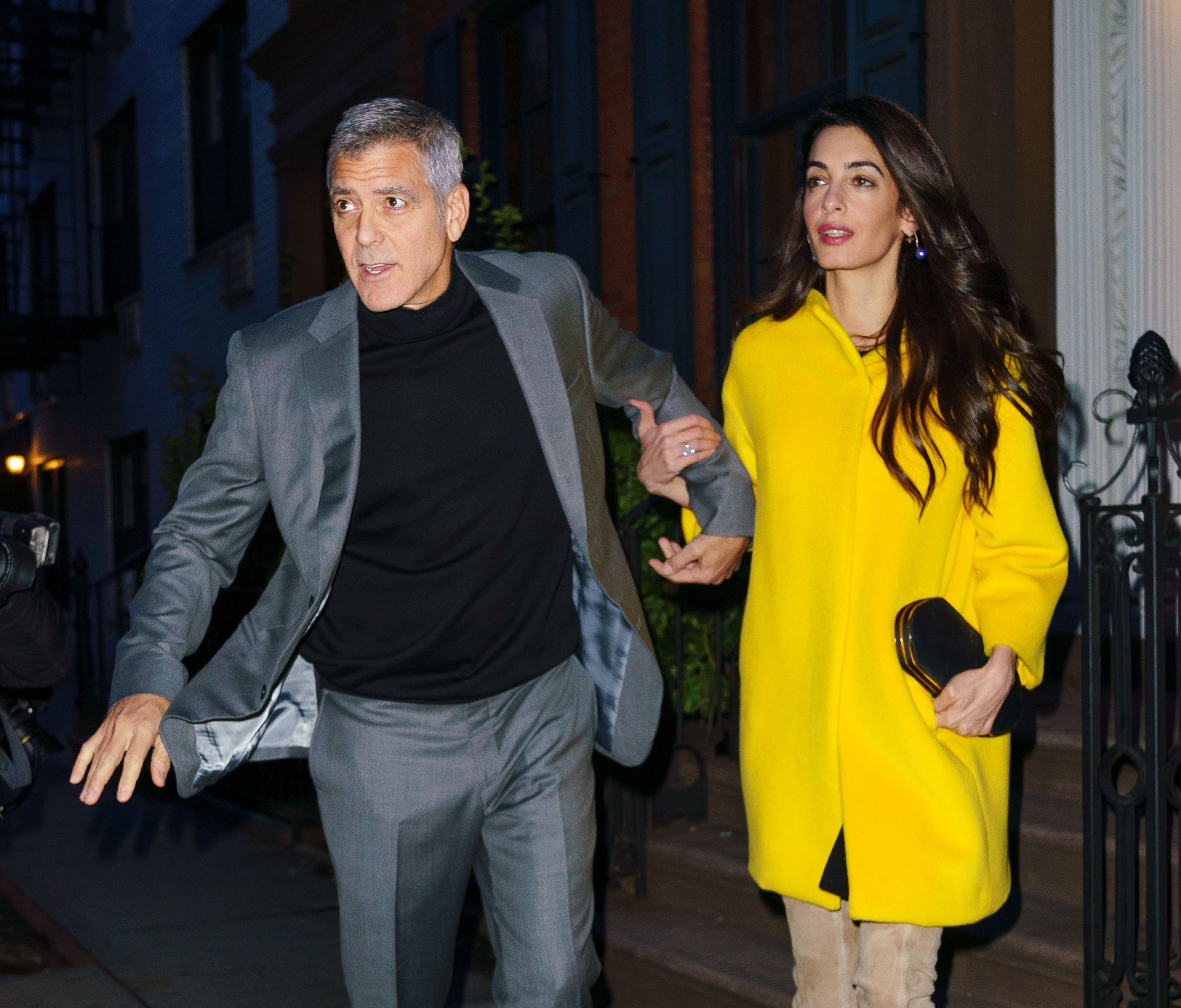 George y Amal Clooney salieron a cenar el 6 de abril de 2018 en Nueva York. | Foto: Getty Images