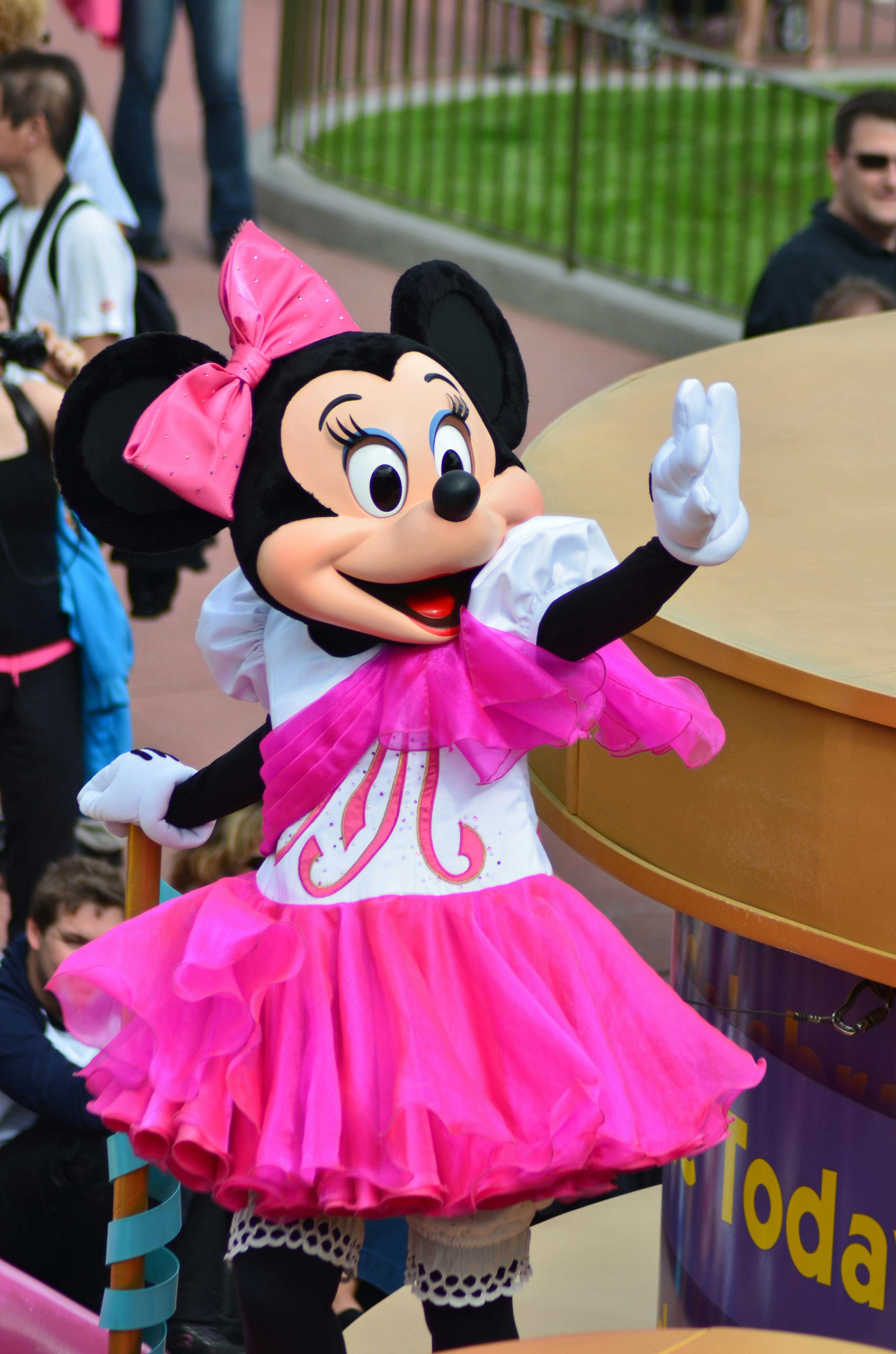 Alguien disfrazado de Minnie Mouse en un parque temático | Foto: Pexels