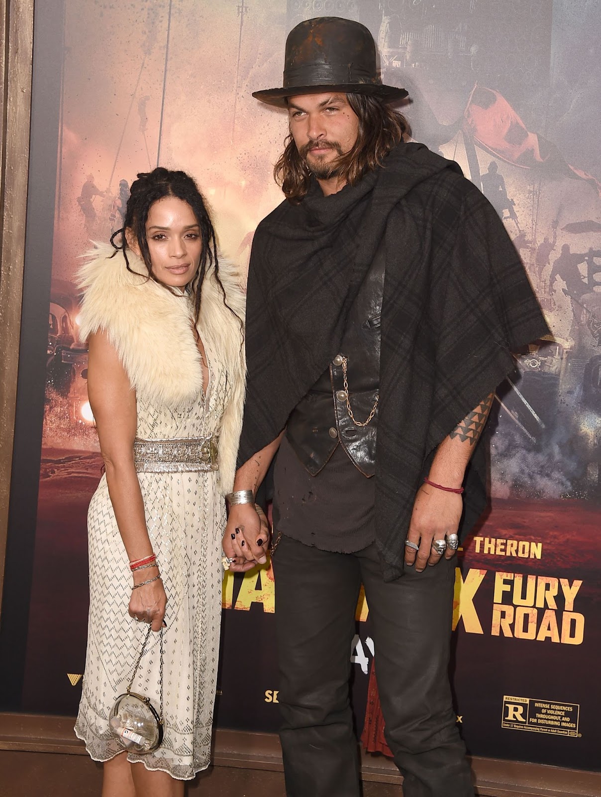 Lisa Bonet y Jason Momoa en el estreno de "Mad Max: Fury Road" en Hollywood el 7 de mayo de 2015. La pareja, adorada por los fans por su estilo único y su conexión, compartió muchos momentos memorables en la alfombra roja antes de su inesperada separación en 2022 | Fuente: Getty Images