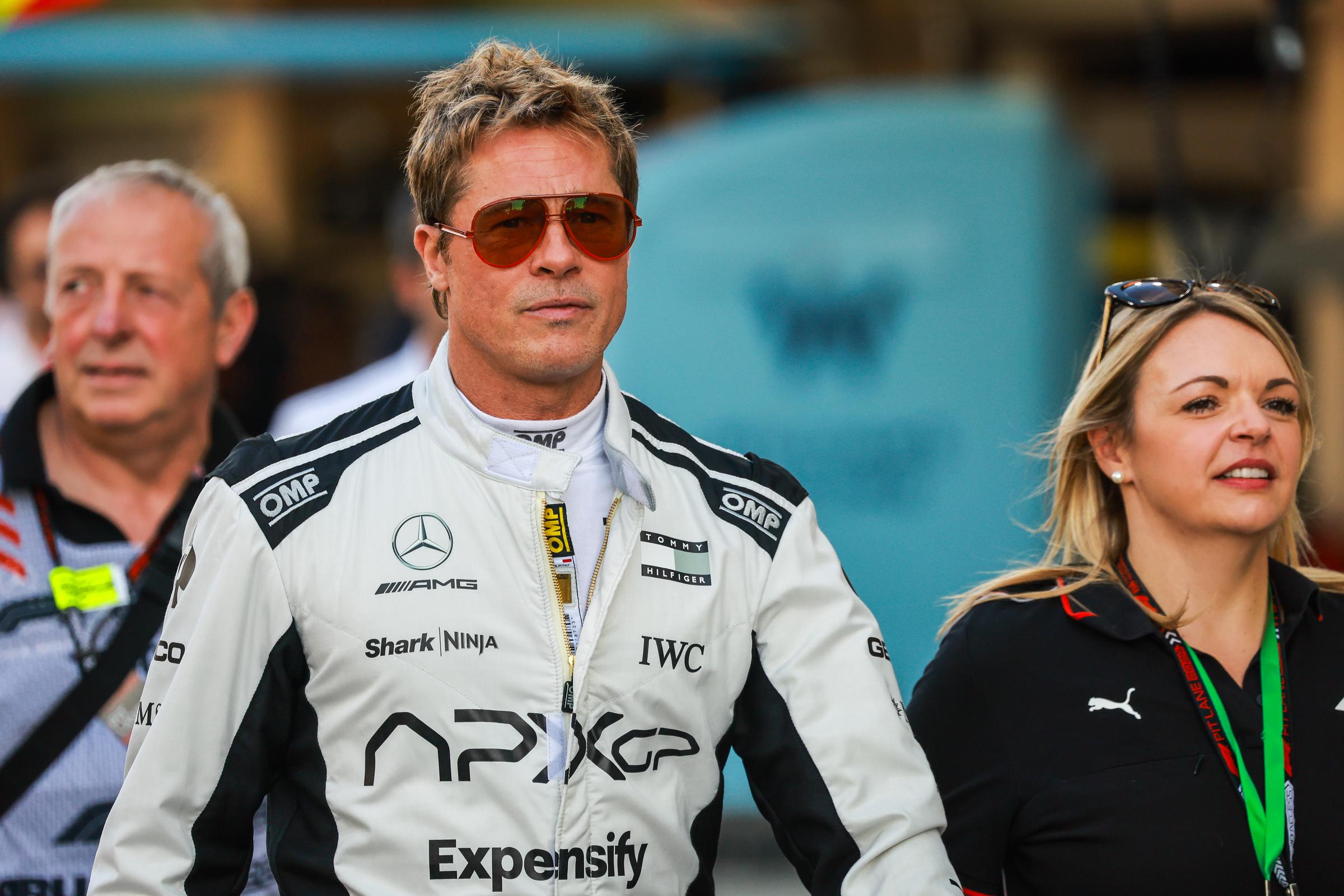 Brad Pitt en el Gran Premio de F1 de Abu Dhabi, en los Emiratos Árabes Unidos, el 8 de diciembre de 2024. | Fuente: Getty Images