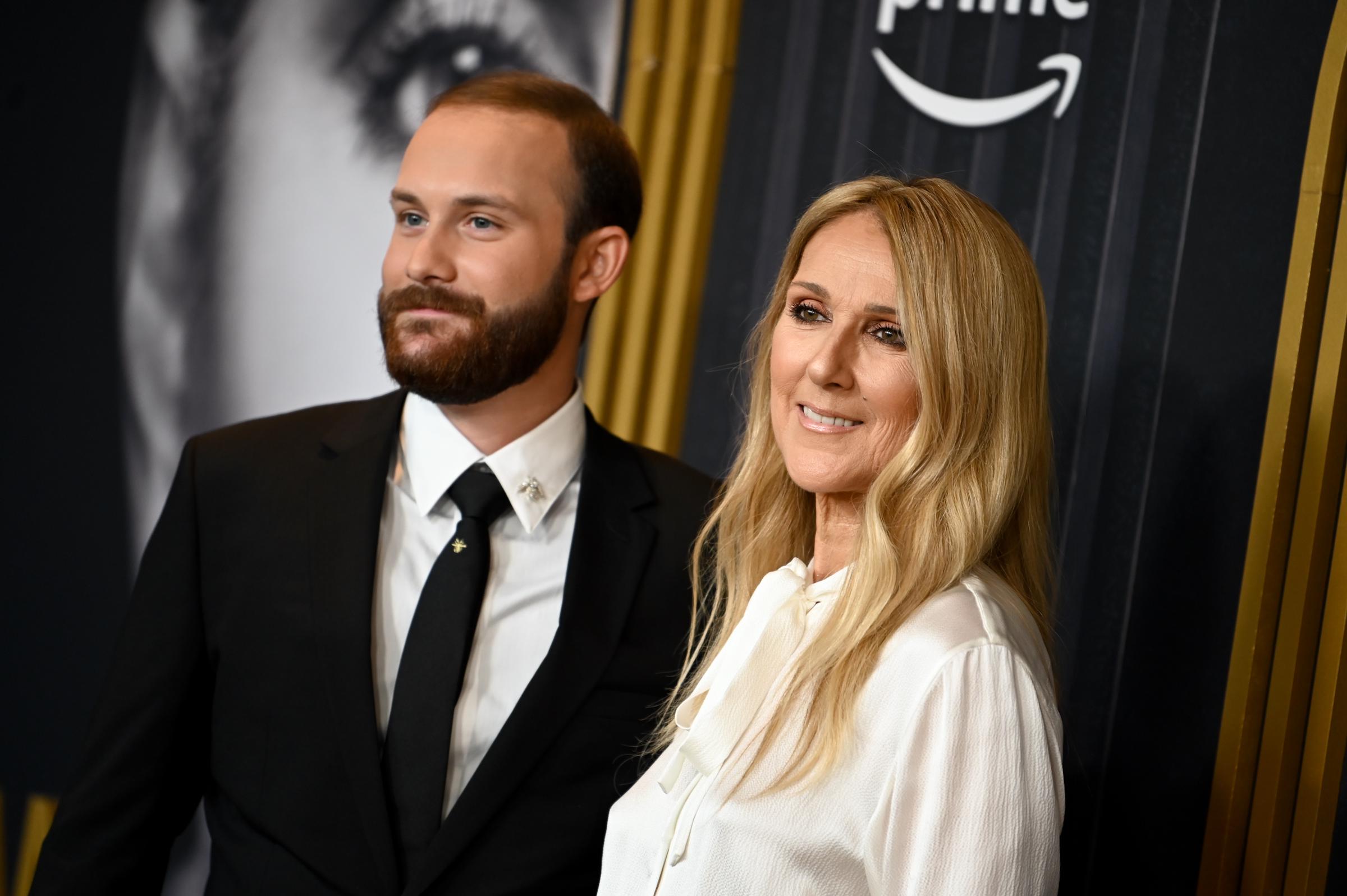 René-Charles Angélil y Céline Dion en la proyección del evento especial de NY "I Am: Celine Dion" el 17 de junio de 2024 en Nueva York. | Fuente: Getty Images