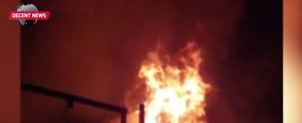 Incendio / Imagen tomada de: YouTube/ DECENT NEWS