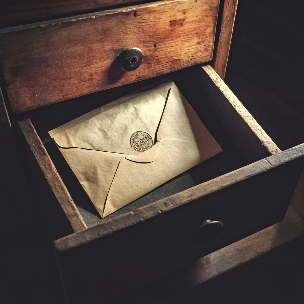 Una busta in un armadio | Fonte: Midjourney