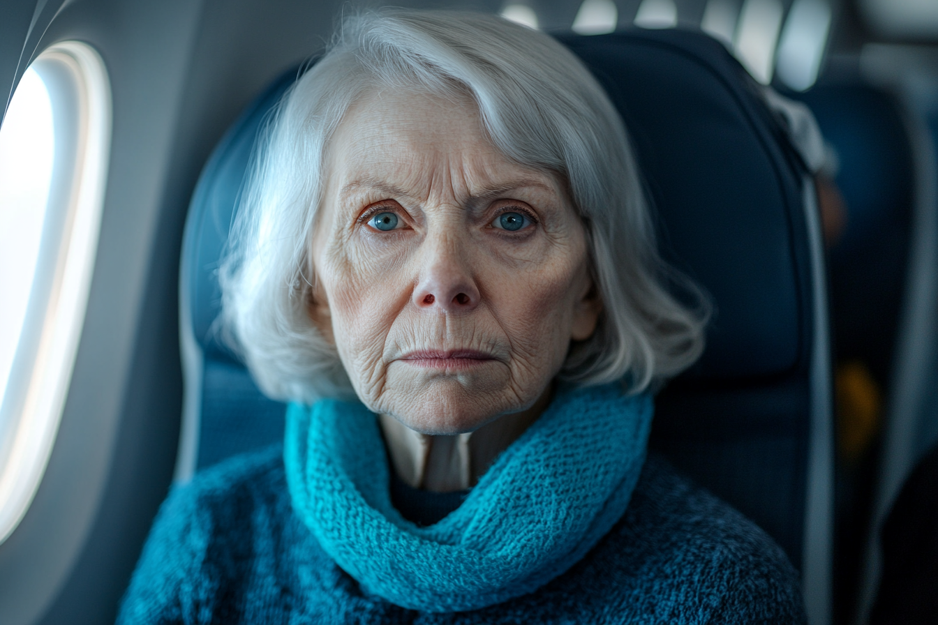 Una mujer mayor mirando al frente | Fuente: Midjourney