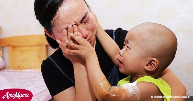 Devastador video: niño de 3 años con cáncer consuela a su mamá que ya no puede pagar su tratamiento