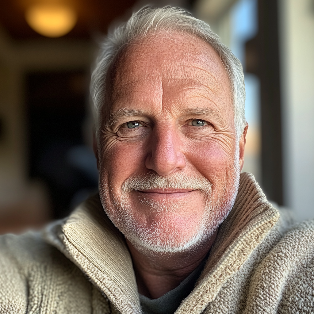 Un hombre mayor sonriente | Fuente: Midjourney