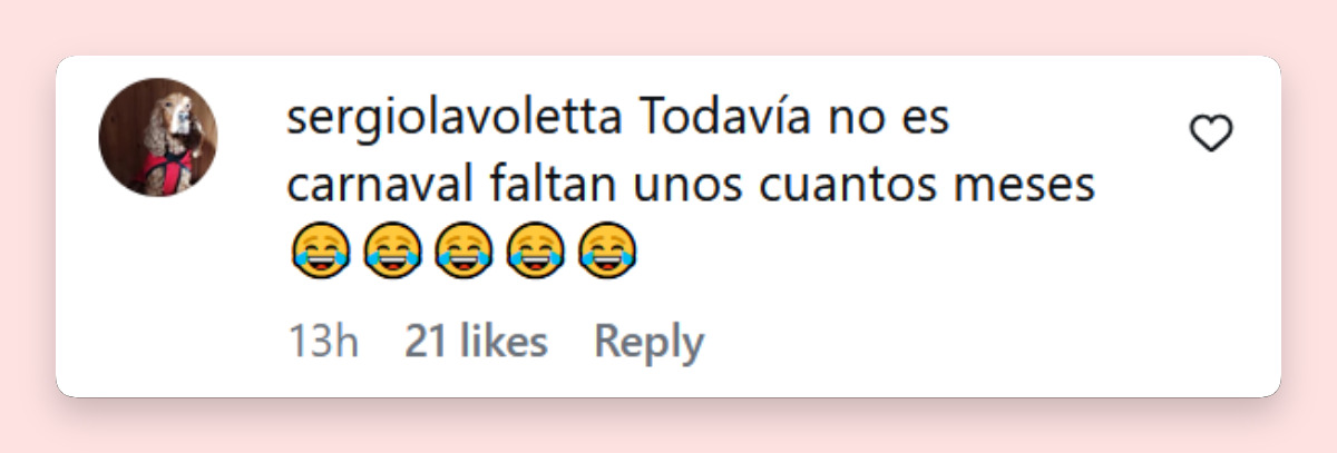 Comentario de una persona sobre el look de Flor de la V en los Martín Fierro de la Música | Fuente: Instagram/revistagenteok
