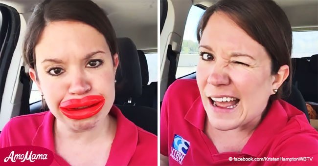 Mujer se prueba extraño "afinador" de rostro. El efecto se volvió viral y fue visto por millones