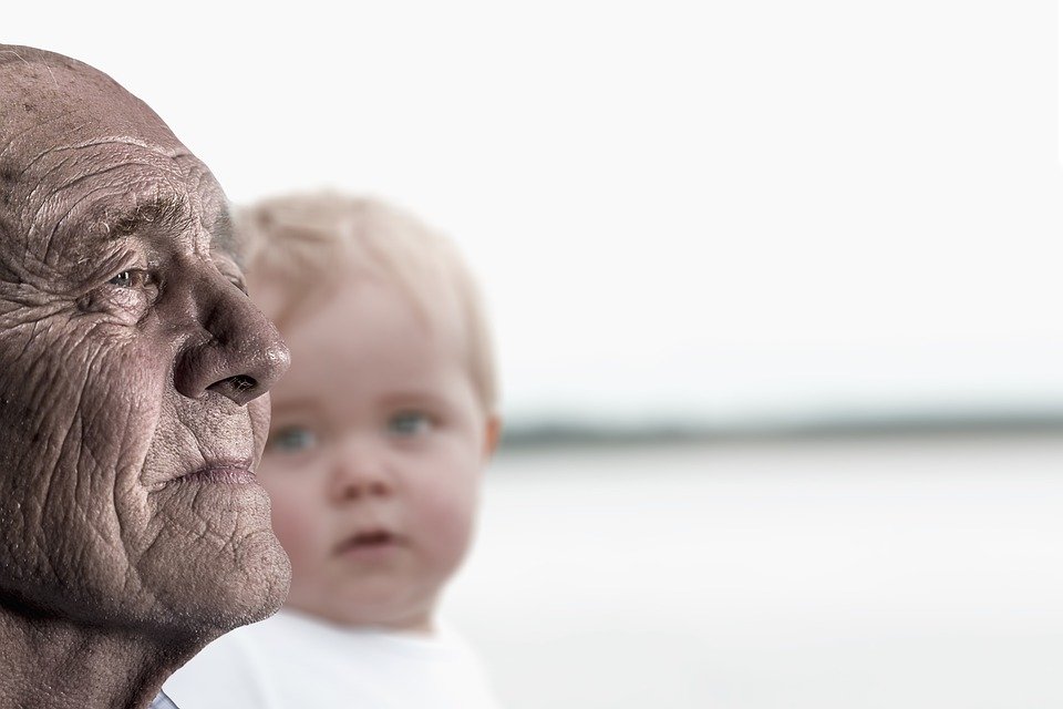 Abuelo con nieto │ Imagen tomada de: Pixabay