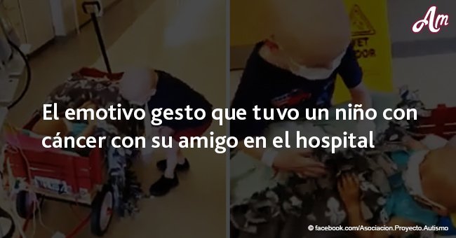 El emotivo gesto que tuvo un niño con cáncer con su amigo en el hospital