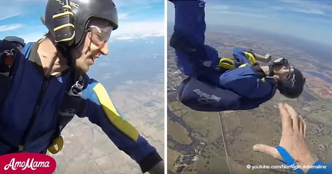 Hombre convulsiona y se desmaya haciendo paracaidismo, y valiente instructor entra en acción