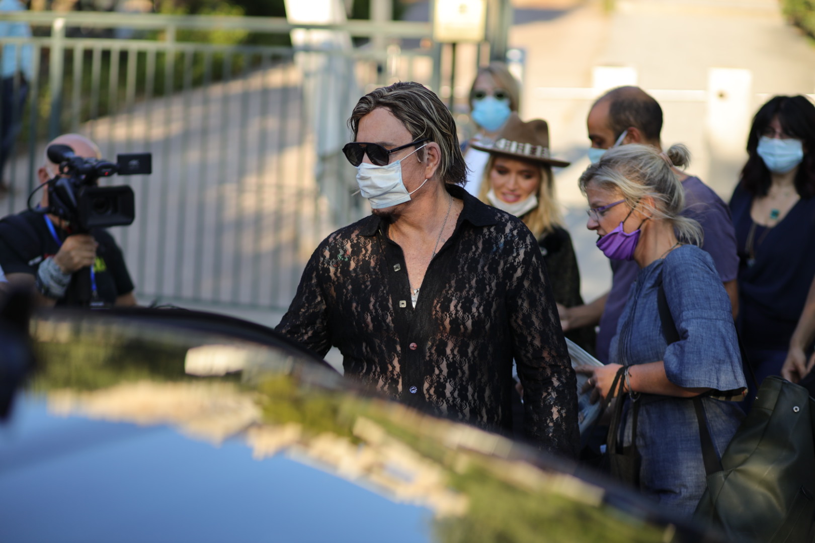 Mickey Rourke visitando la Acrópolis el 10 de septiembre de 2020 en Atenas, Grecia. | Fuente: Getty Images