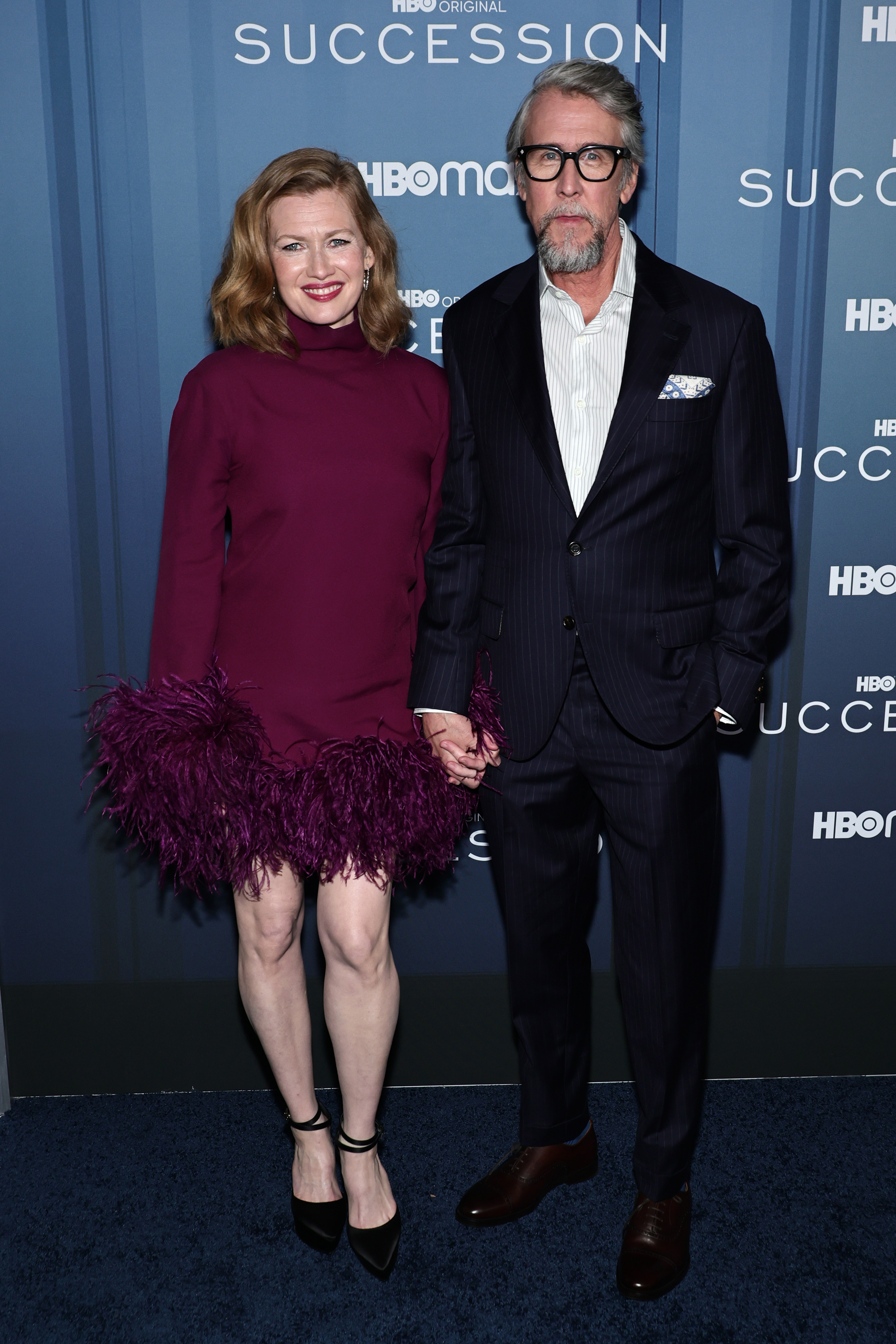 Mireille Enos y Alan Ruck en el estreno de la cuarta temporada de "Succession" de HBO en el Lincoln Center de Nueva York, el 20 de marzo de 2023 | Fuente: Getty Images